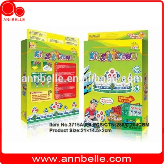 New design educational toy diy toy diy crown