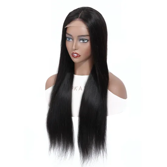 Pre Plucked Transparent Swiss Lace Wig 5X5 Lace Closure Human Hair For Black African American Women Peruvian Glueless Hair wigs