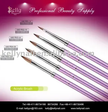 purple luster handle acrylic kolinsky nail brush