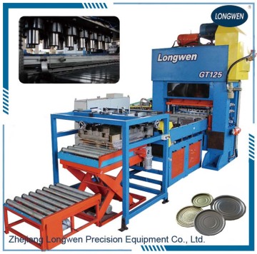 Linea automatica per la produzione di estremità/coperchi/fondo in metallo in banda stagnata in vendita