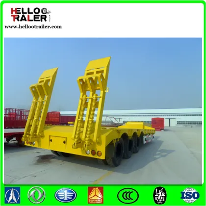 3 axle utility lowbed trailer lowboy semi trailer