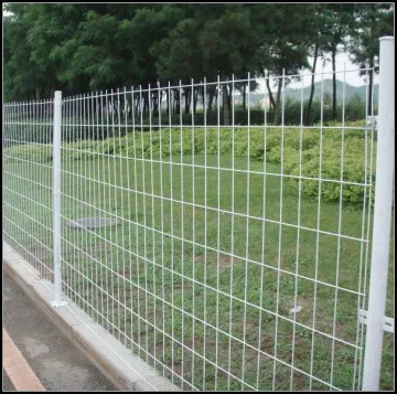 Powder coated wire mesh fence