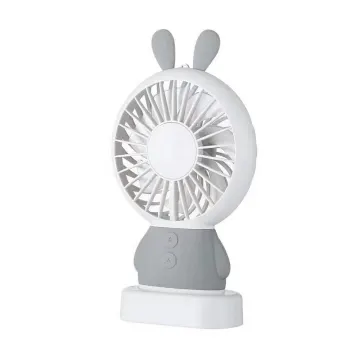 Cute Rabbit Mini Fan Rechargeable Handheld LED Fan
