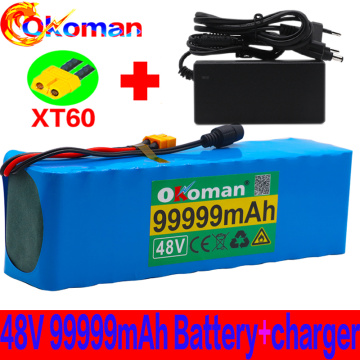 2020 48v lithiumion battery 48v 99.999Ah 1000w 13S3P Lithium ion Battery Pack For Electric bicycle Scooter with BMS+charger