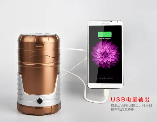 Goldmore 3, 2-in-1 solar camping light, 6 led telescopic camping light, 6 LED+1W hanging tent light