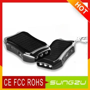 Keychain LED Torches Solar Cellphone Charger for Mobilephone