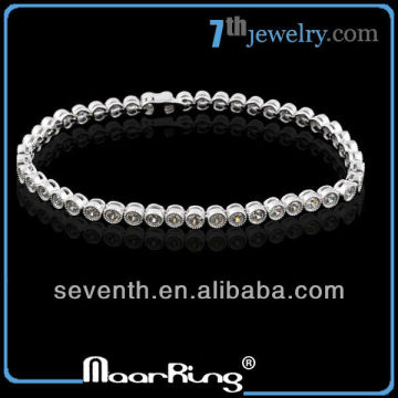 Wholesale Jewelry Fashion Rhodium Plated CZ Diamond 925 Sterling Silver Tennis Bracelet