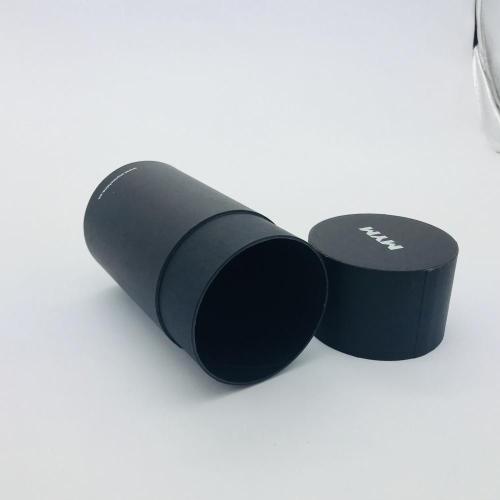 Black tube round tea box