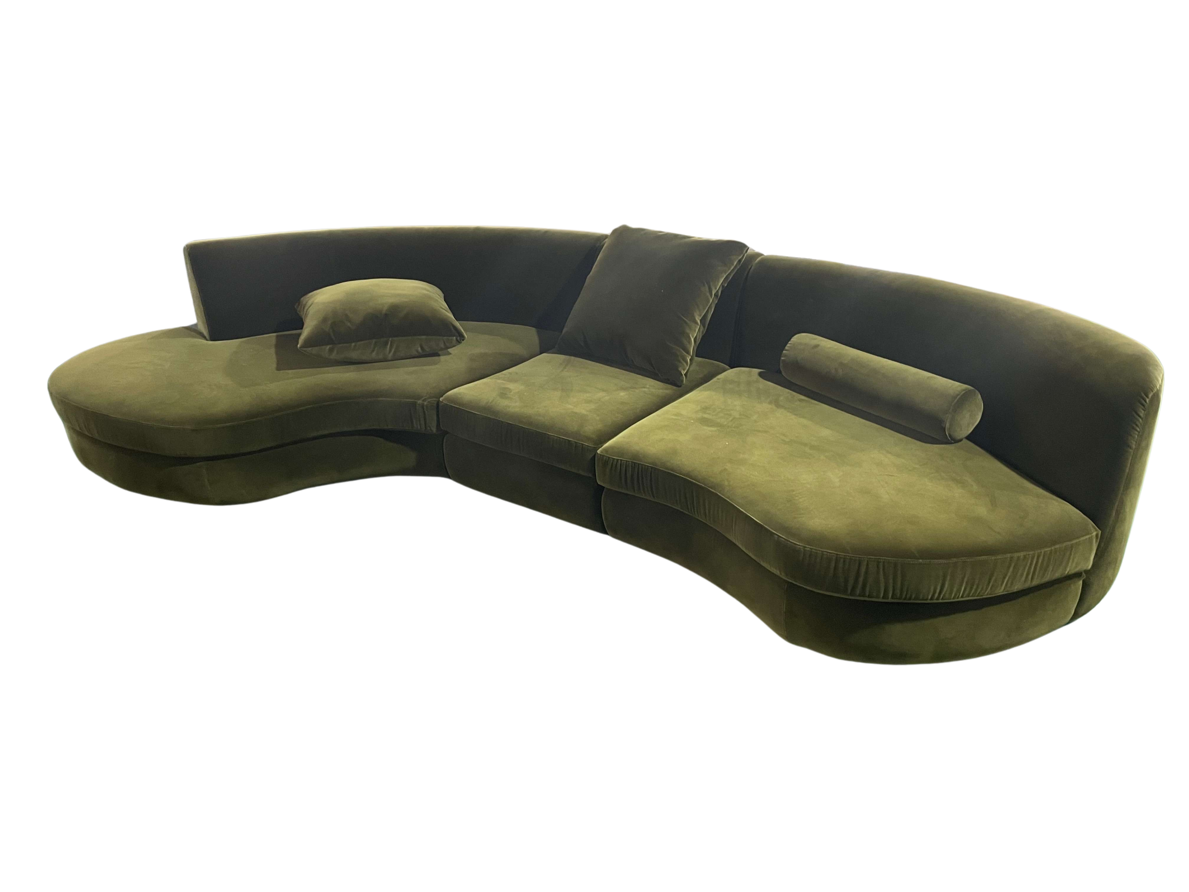 Moderne luxe groene recliner sectionele woonkamer banken