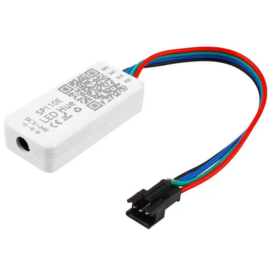 SP110E Bluetooth LED Controller for WS2811/WS2812B/SK9822/APA102 RGB RGBW LED Strip Light (DC5-12V)