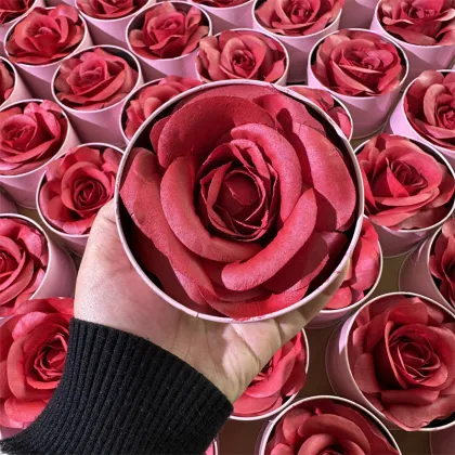 Private Label Vegan Powder Blush: Custom Flower 3D Rose Petal Blush Highlighter in Purple Pink