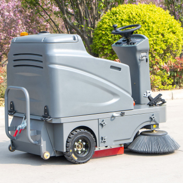 Automatic Street Cleaning Machine: Electric Ride-on Floor Scrubber Sweeper