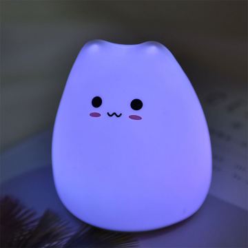 Custom Touch Sensor Baby Night Light - Cute Soft Silicone Bunny Nursery Lamp