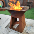 البيع بالجملة في الهواء الطلق Corten Metal BBQ