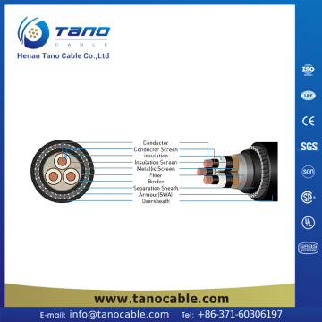 Three Core MV Power Cable to BS 6622 Standard