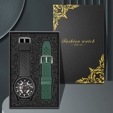 Hot Selling Men's Fashion Sport Quartz Watch Set with Box