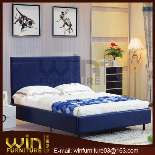 modern royal leather bed with high headboard