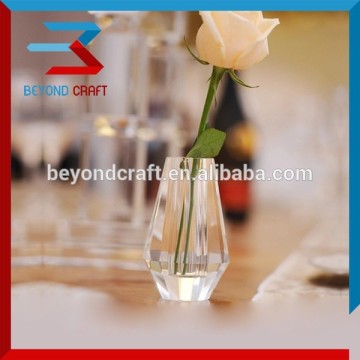 mini glass flower bud vase crystal for home decoration