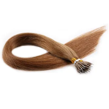 No Tangle micro ring hair extensions double drawn micro loop ring bead hair extension