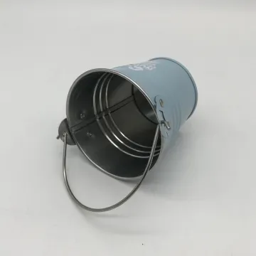 Small Tin Bucket with Handle