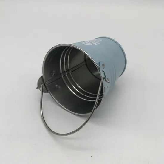 Small Tin Bucket with Handle