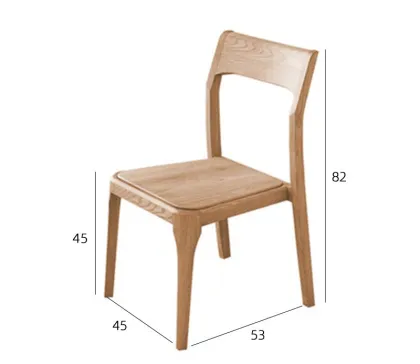 Fanrui Solid Wood Chair - North American Ash Wood Dining Chair