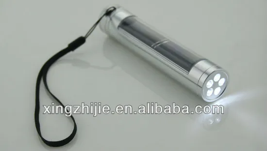 Solar rechargeable led torch with charming style