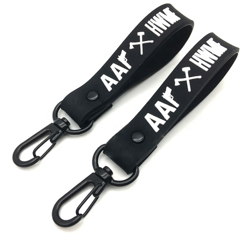 Rubber Keychain Custom Rubber Keychain Brand Name Soft Silicone Wristband Keychain Supplier