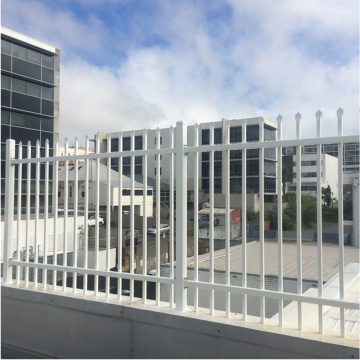 Industrial area PVC powder coated Iron fence