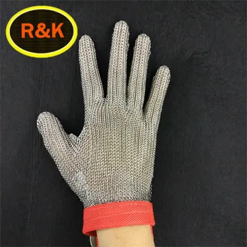 stainless steel chain working gloves