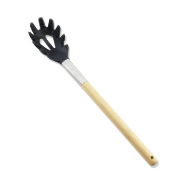 9PCS Beech Wood Handle Silicone Utensil Set