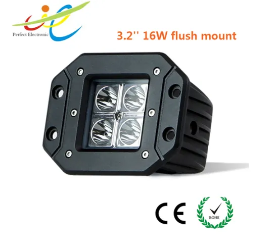 4 inch 12V 24V IP67 flush mount offroad cree 16w led work light pod lights