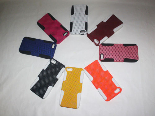 Durable Cross Pc Net Cover + Silicon Combo Iphone 5 Protective Cases