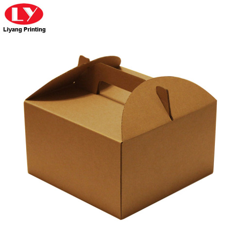 Κουτί μπισκότων χαρτιού Kraft με λαβή κοπής