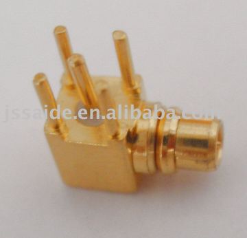 (897)MMCX male right angle connector for PCB