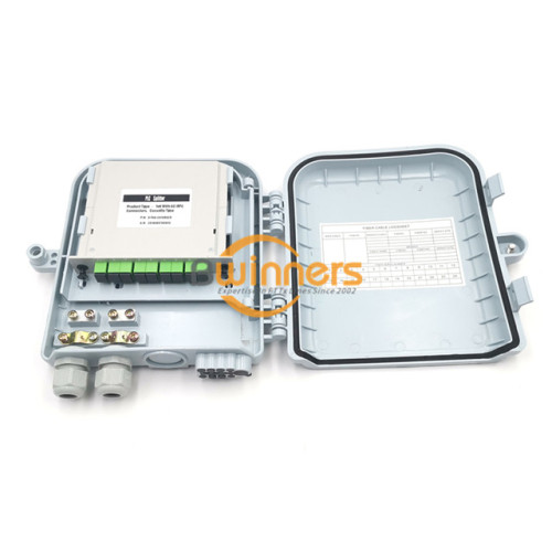 1x8 PLC Splitter Caja de conexiones de fibra óptica para exteriores