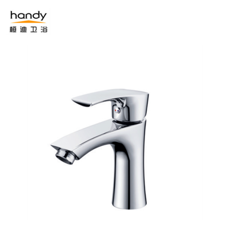 High quality chromed single handle washbasin brass tap