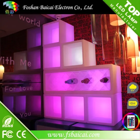 High quality PE Material led ice bucket/led illuminated the bucket