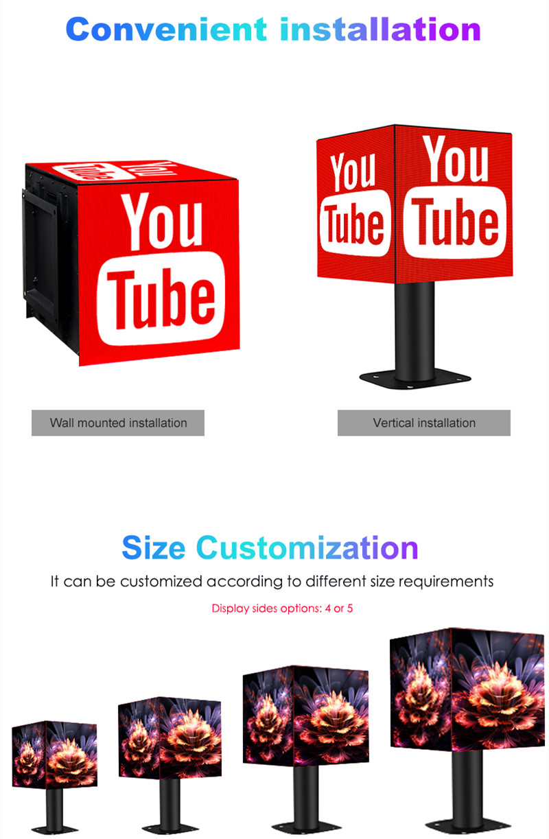 cube led display sign