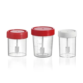 Individual pack laboratory transparent disposable 60ml stool sample container cup