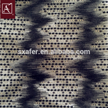 Hot selling sequins embroidery fabric for garment