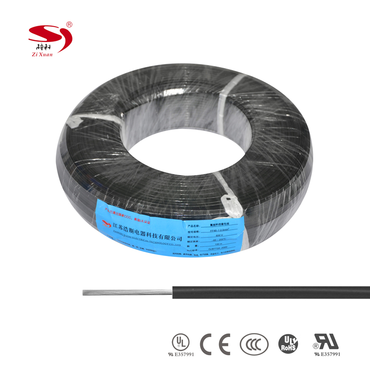 Fluorine plastic insulated wire FF46-1 2.5mm² BLACK04