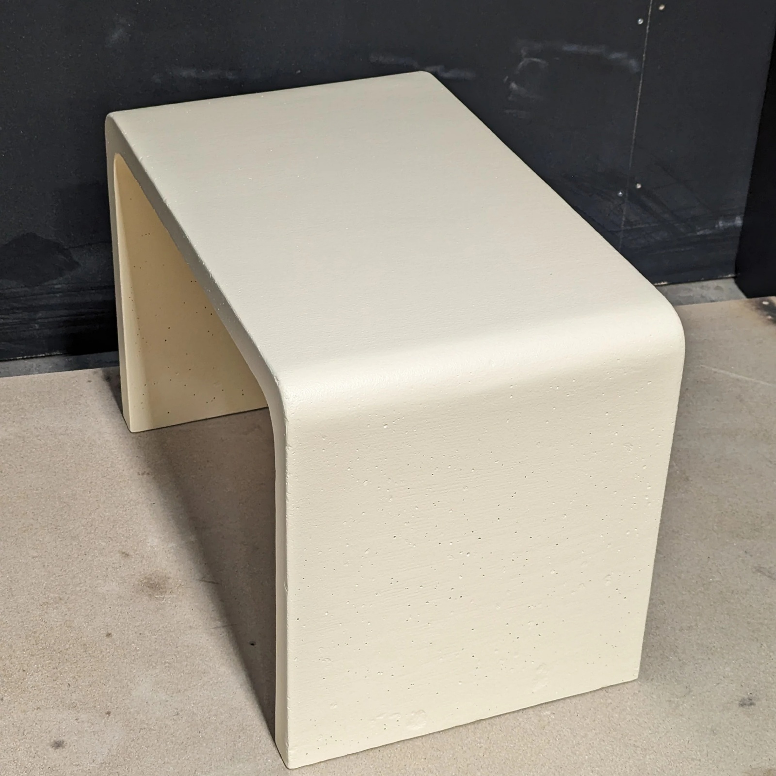Pure White Elegant Minimalist Concrete Side Table