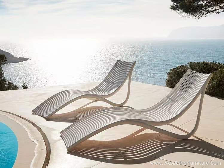 Resort Leisure Hotel Garden Swimming Pool Plastic Sunbed Outdoor Lounge Beach Chair Sun Lounger