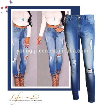 AZ01 Europe women's hole destroy jeans ladies jeans top design                        
                                                Quality Choice