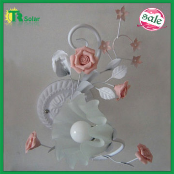 wall lamp decorative with Pink rose ceramic flower wall lamp bracket light for corridor