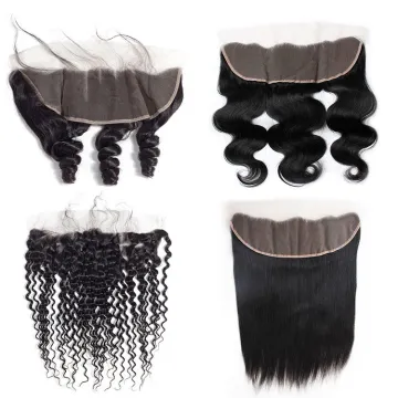 Hair Closure Pre Plucked Deep Wave Fuxin Raw Indian 13x6 Swiss Hd Lace Frontal 100% Virgin Remy Human Hair 1 Piece Hd Closure
