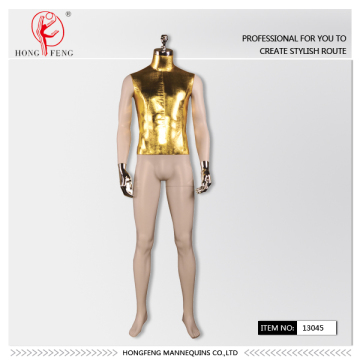 high-tech male mannequins with golden dress for sale