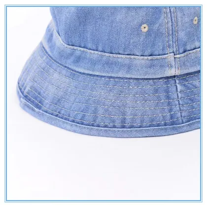 Casual wash Denim basin hat Sunscreen bucket hat