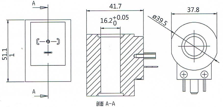 Dimension of BB16050020 Solenoid Coil: